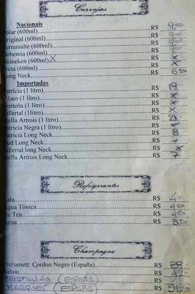 Anticuário Resto Bar cardápio