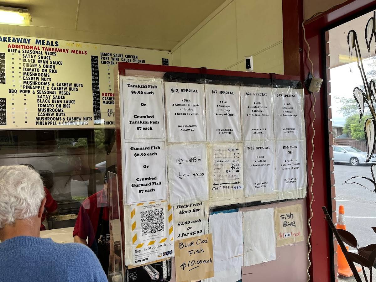Menu at Apollo Takeaways fast food, Palmerston North