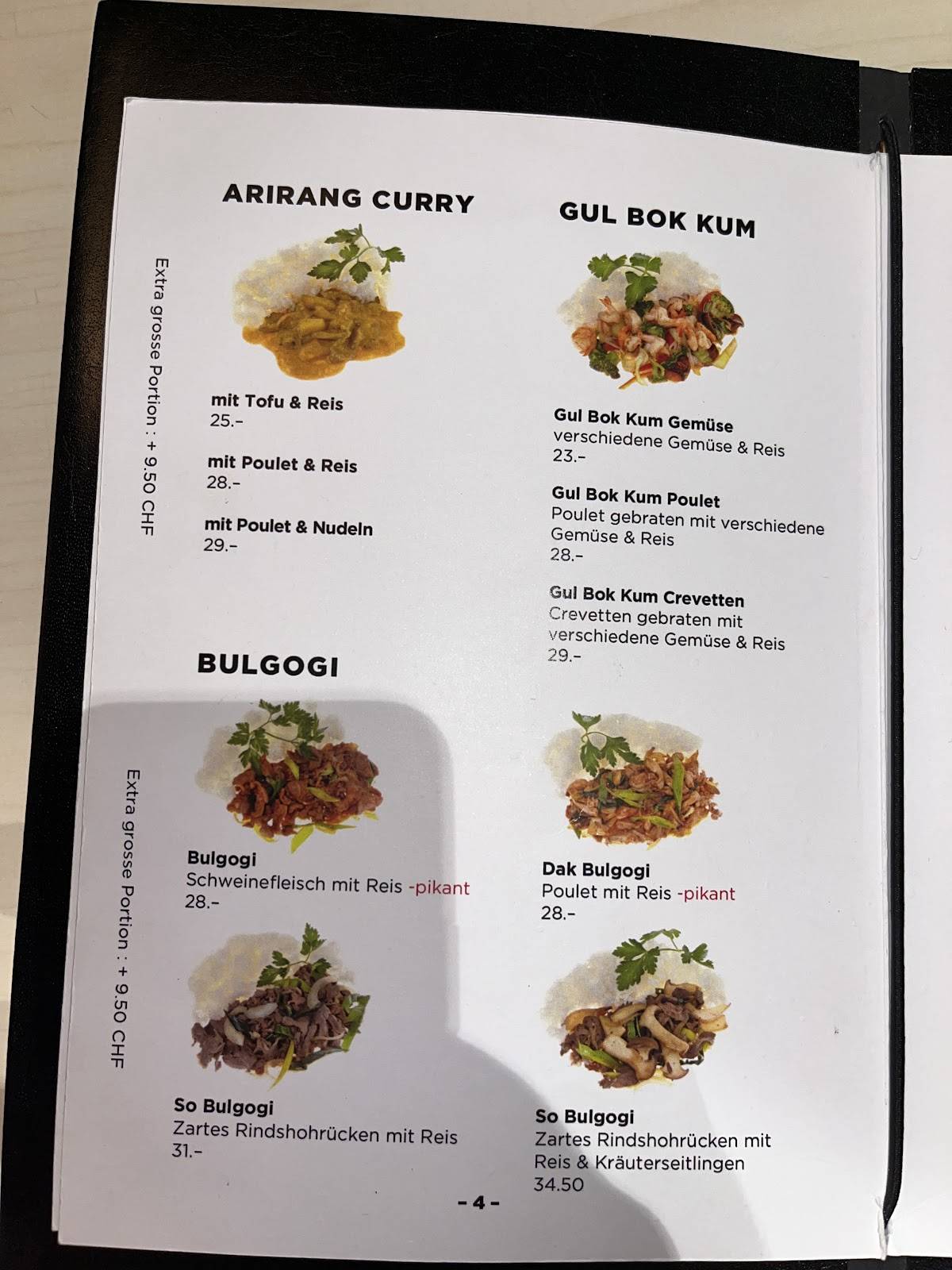 Menu di Arirang 