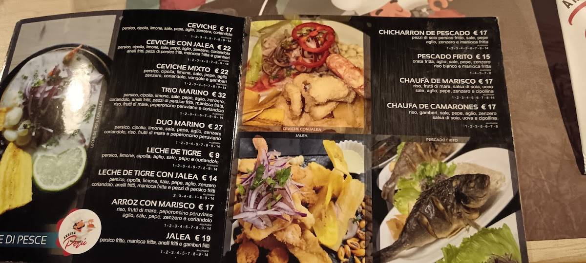Menu di Arriba Perú 