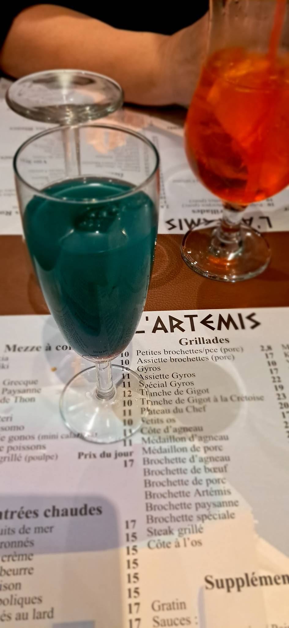 Menu de Artemis