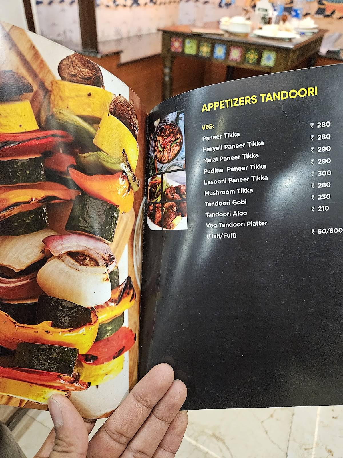Asta's Desi Darbar menu