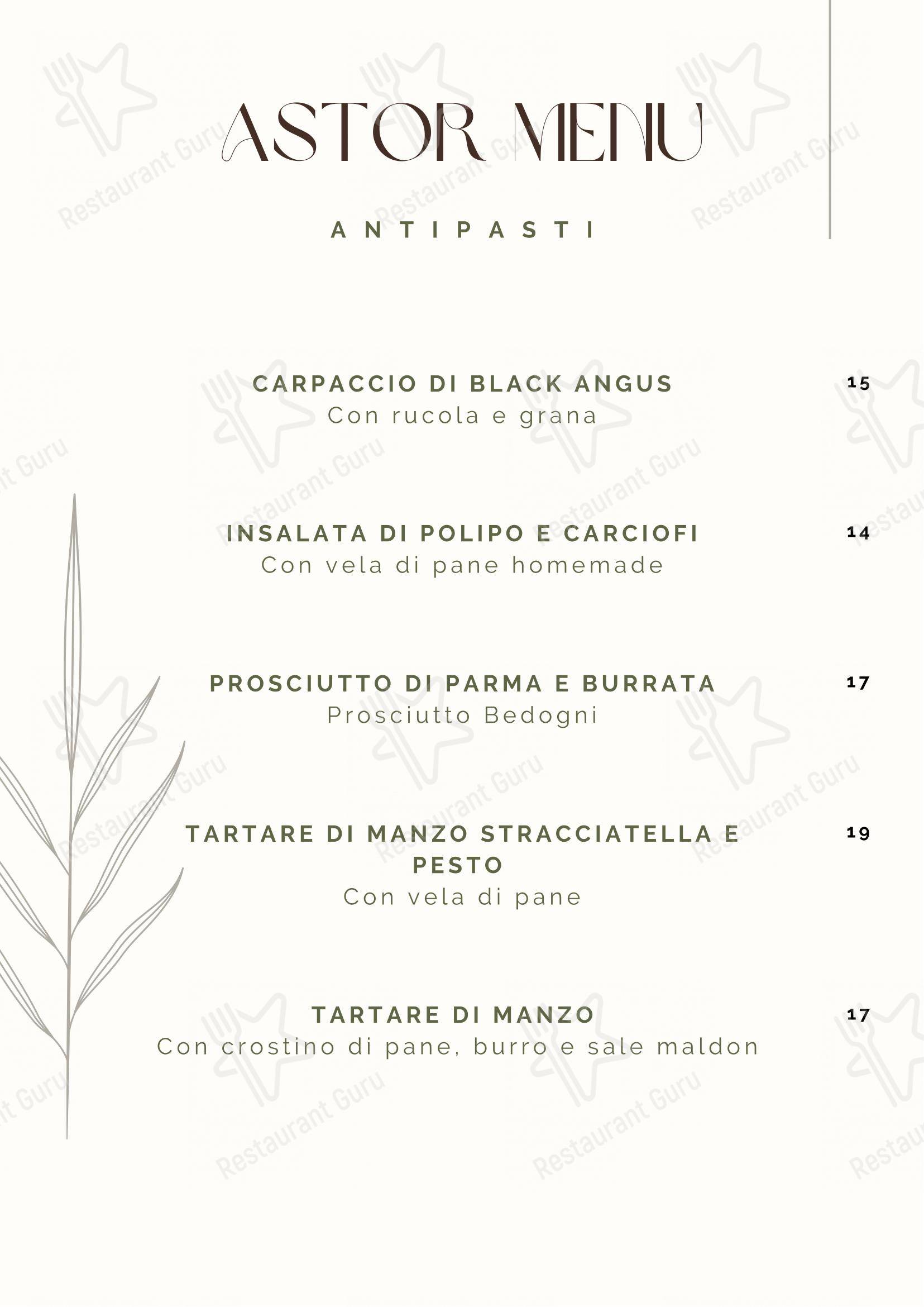 Menu per Astor in Belluno