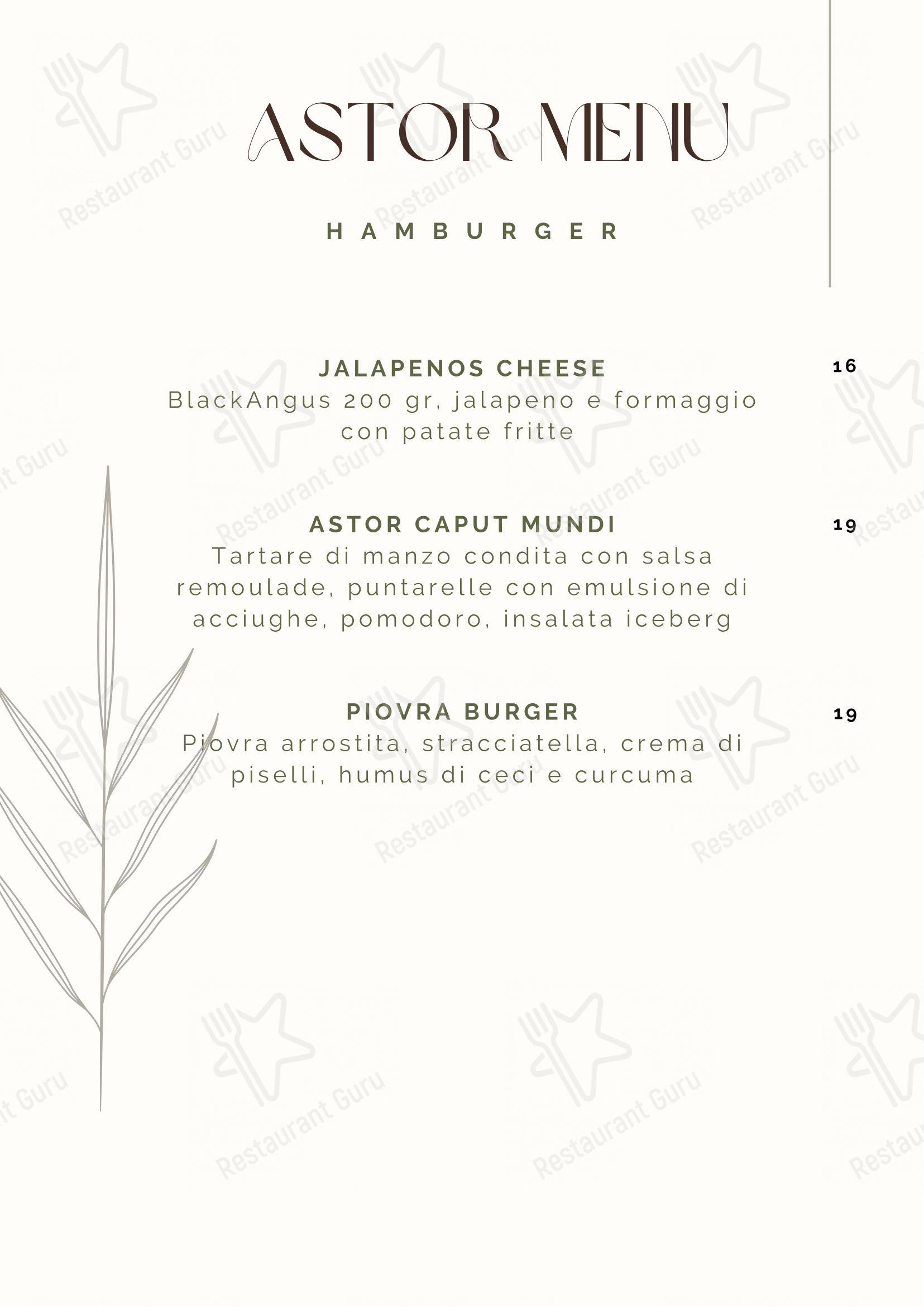 Menu per Astor in Belluno