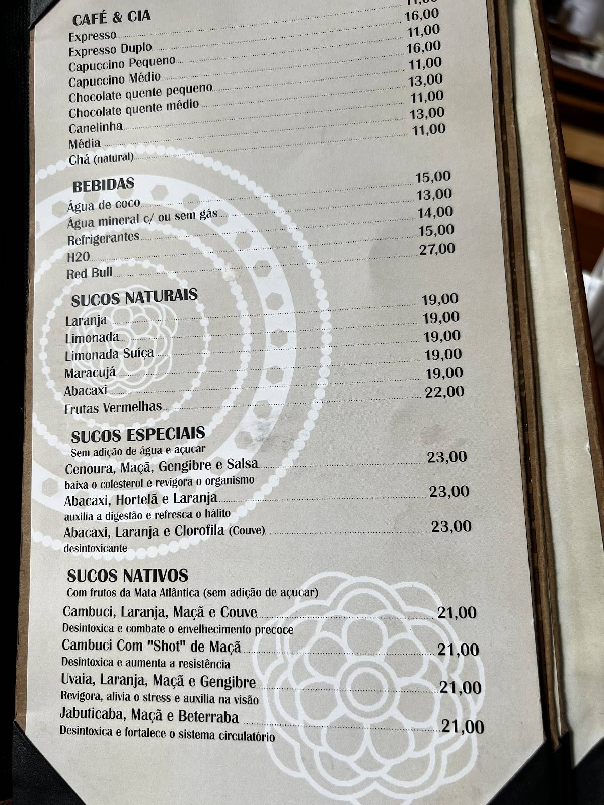Athenas Restaurante cardápio