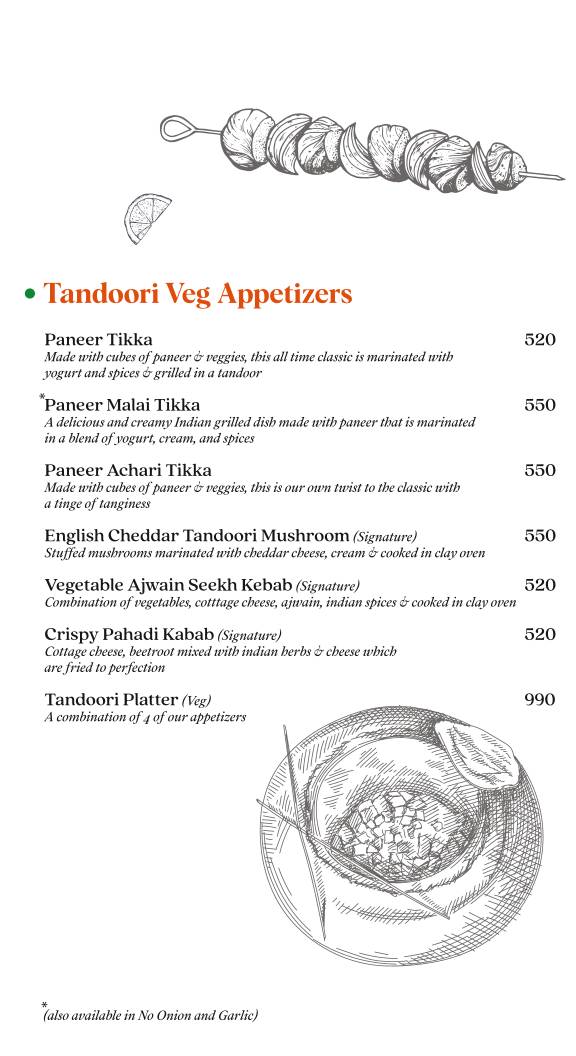 Auric Restaurant & Rooftop Cafe menu