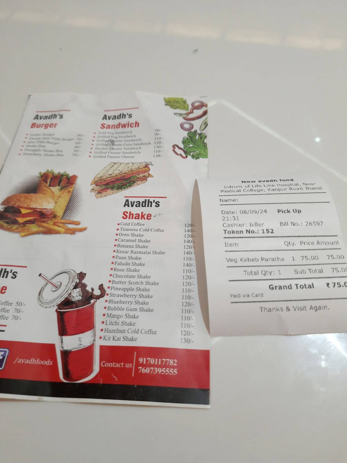 Avadh Foods menu