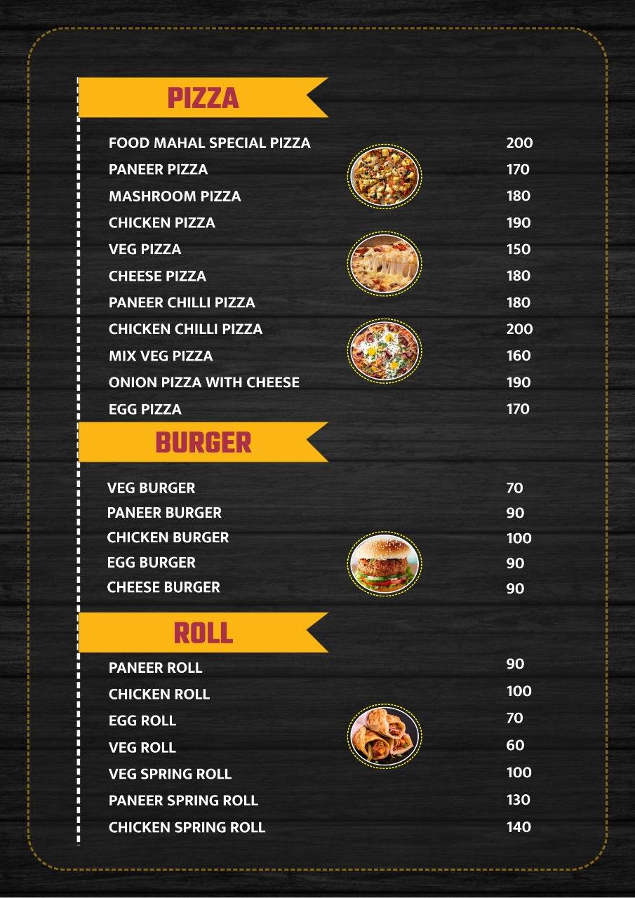 Food Mahal UP50 menu