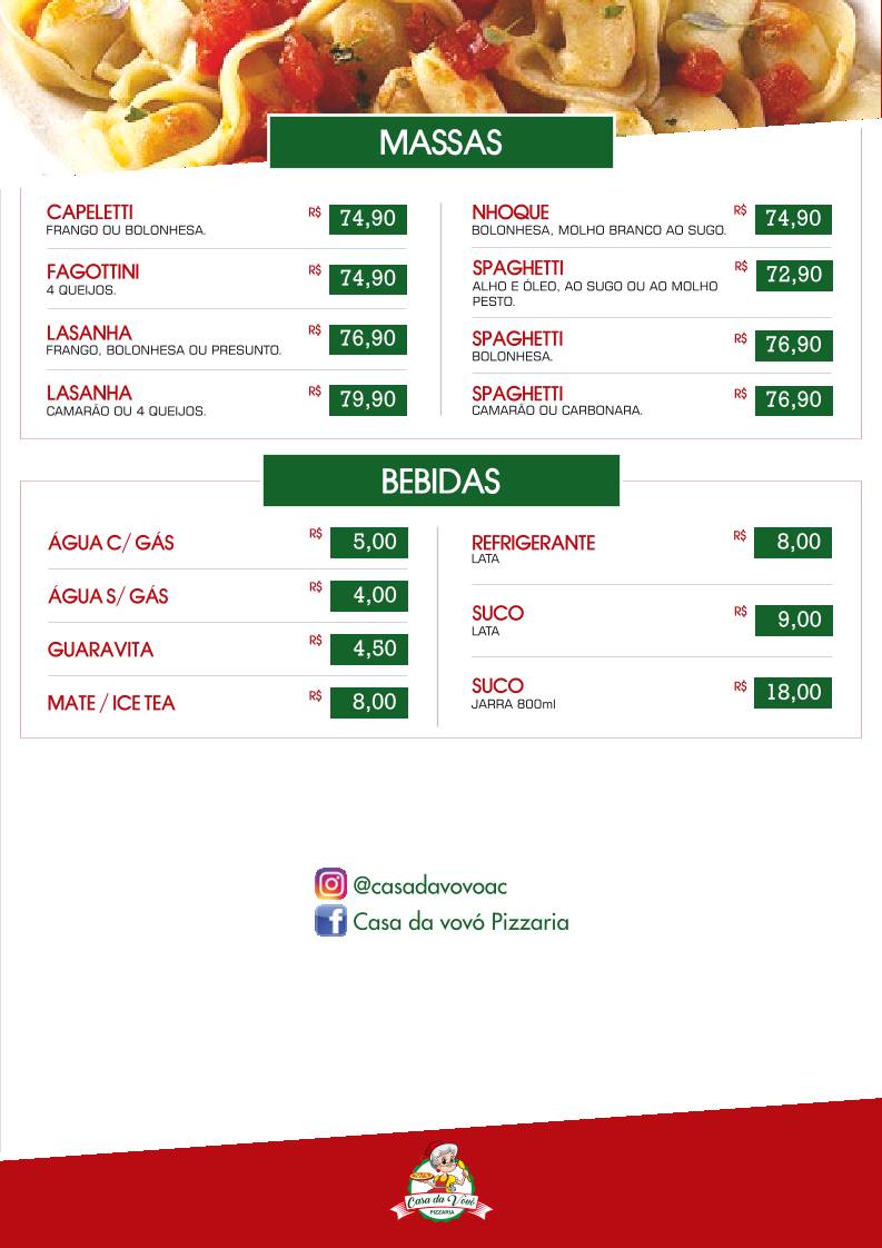 BOM PALADAR - Pizzaria & Restaurante cardápio