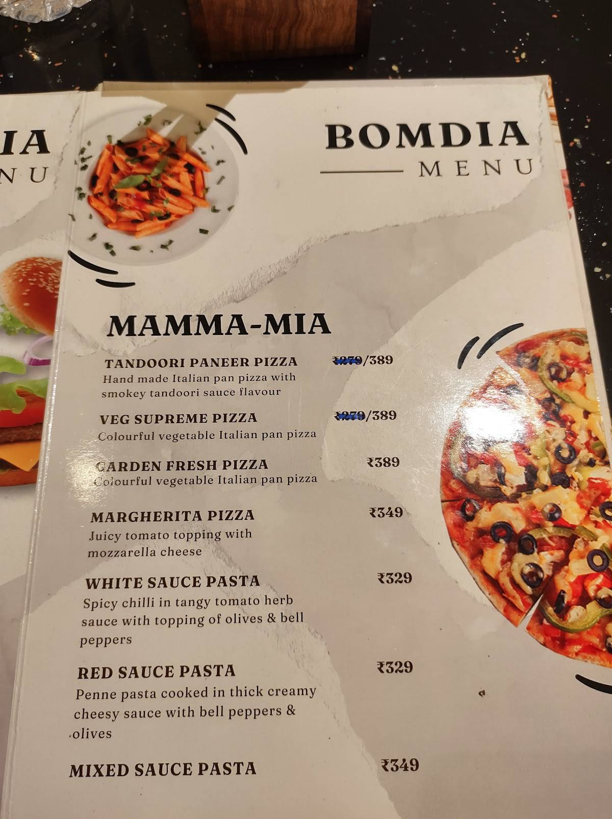 BOMDIA menu
