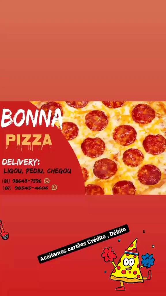 BONNA PIZZA cardápio