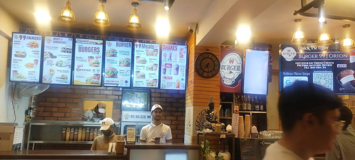 BURGER 99 menu