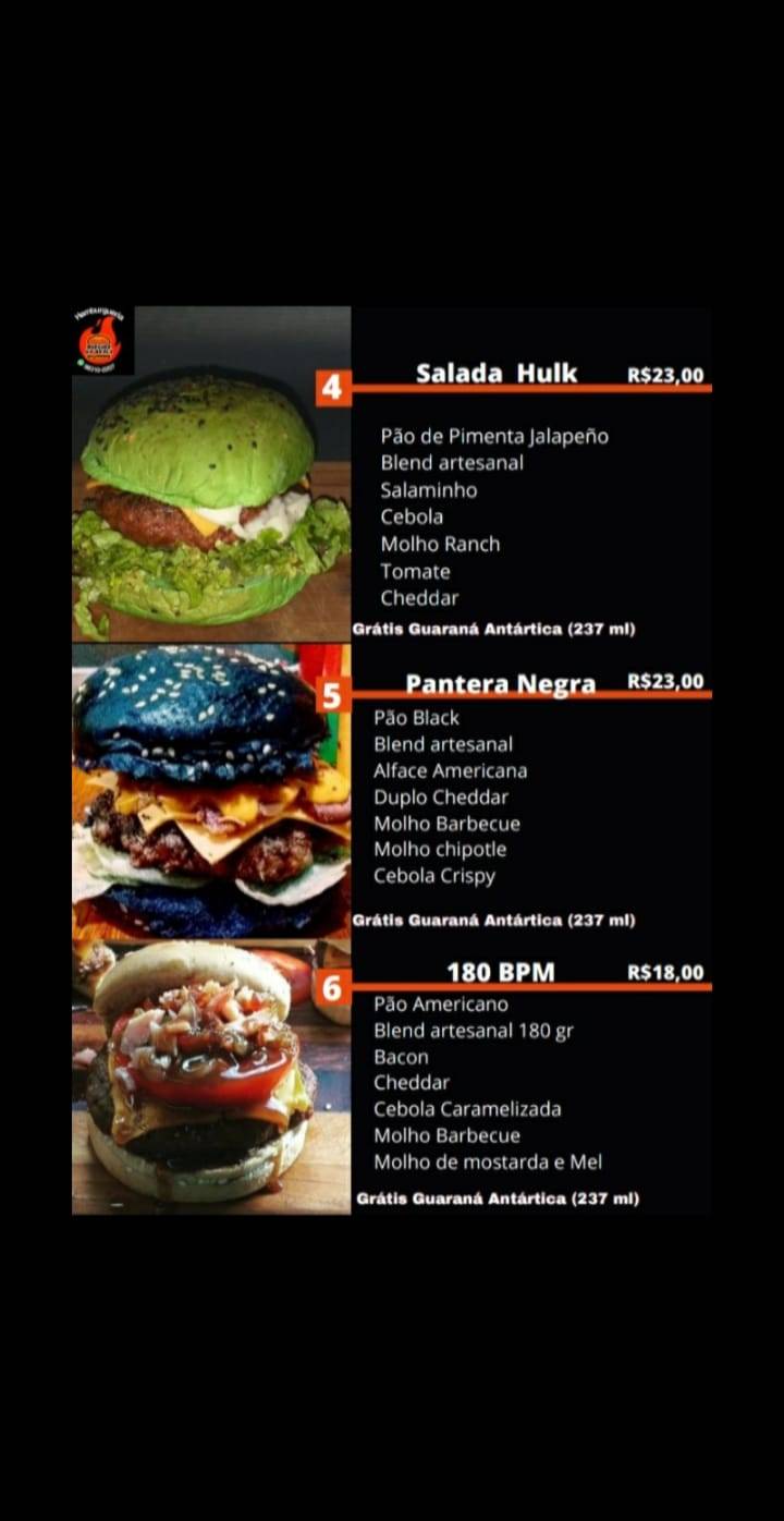BURGUER NA BRASA HAMBURGUERIA cardápio