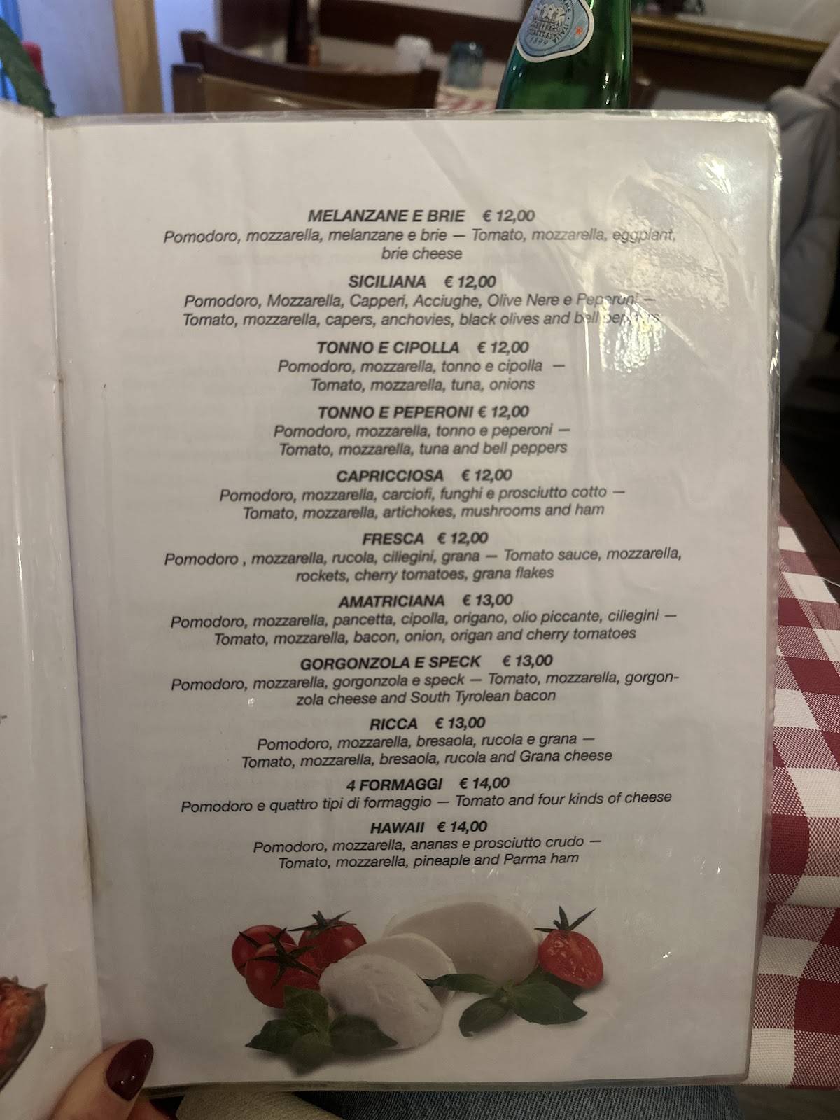 Menu di Bacaro Quebrado - Cicchetti a Venezia 