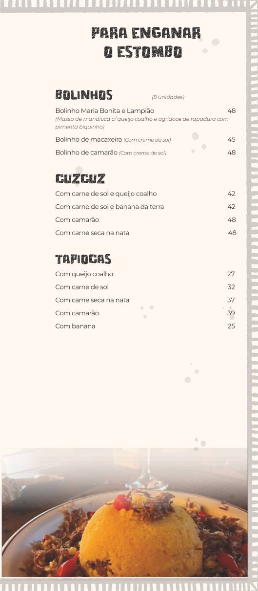Baião Cozinha Nordestina cardápio