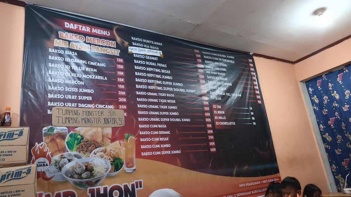 Carta del restaurante Bakso Kuah Mercon Mr.John, Balikpapan