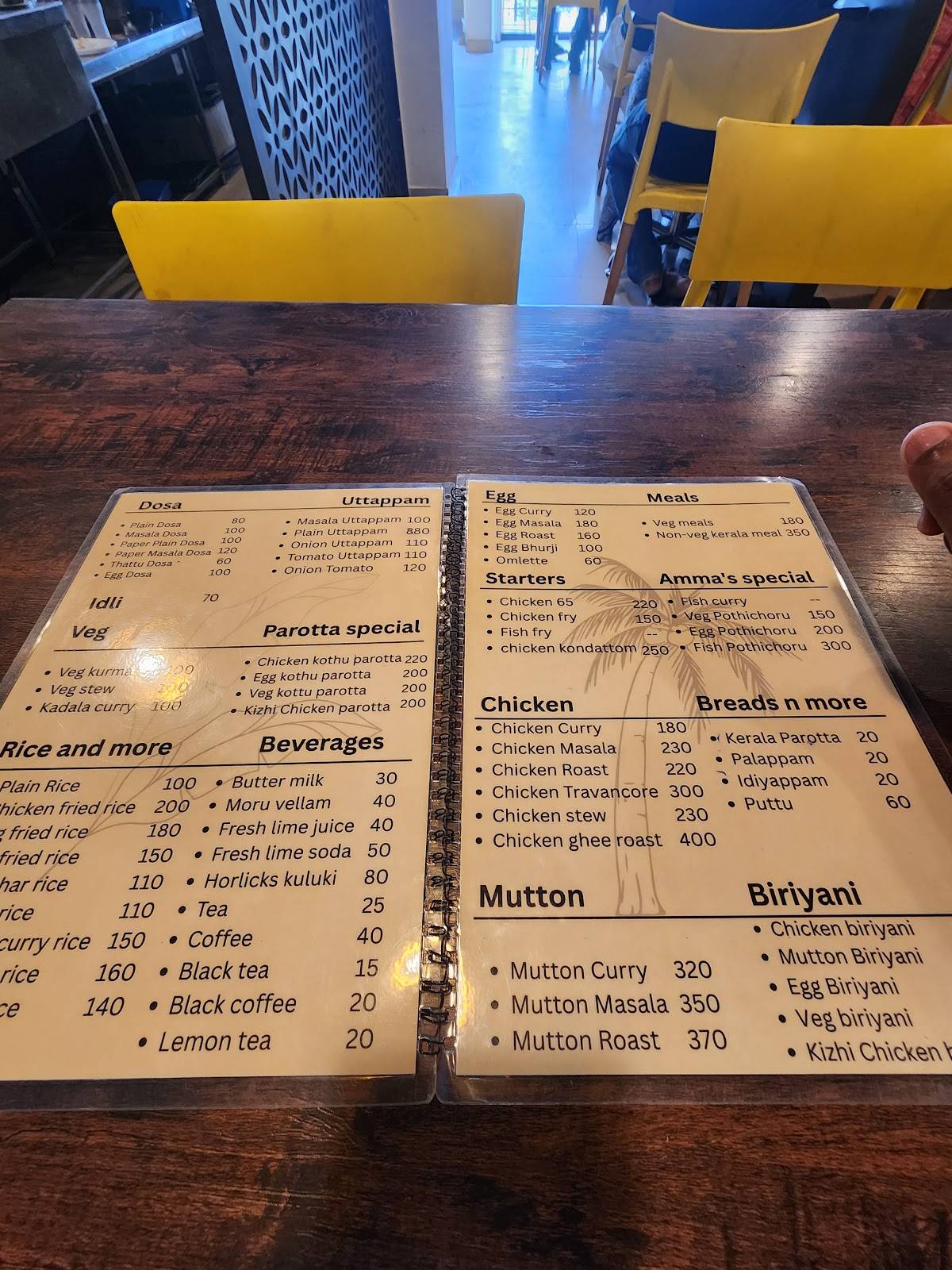 Banana Leaf Restaurant (Kerala Restaurant) menu