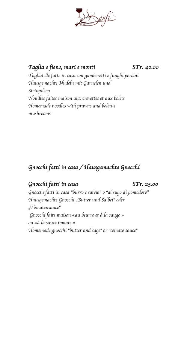 Menu di Banfi's 