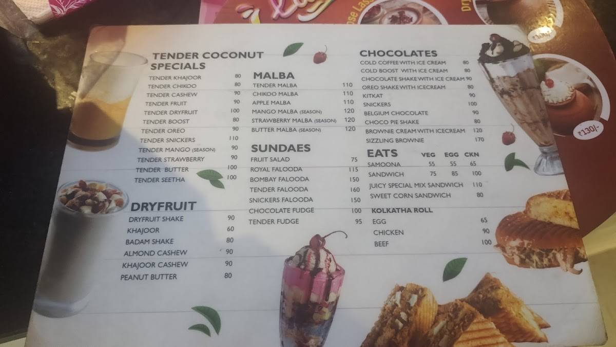 Bangalore juicy and foods Alappuzha menu