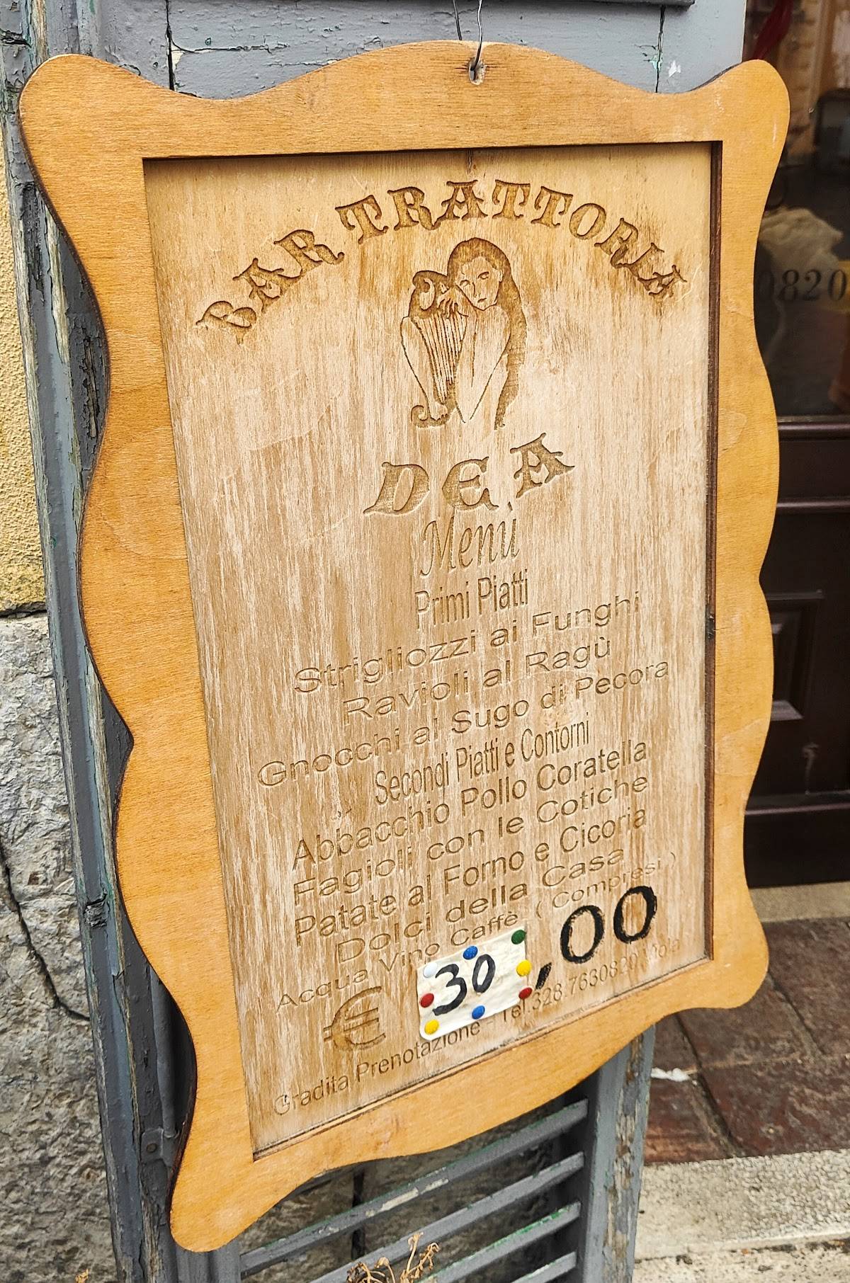 Menu di Bar Trattoria Dea 