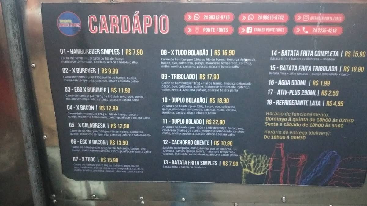 Bar E Restaurante Maracanã cardápio