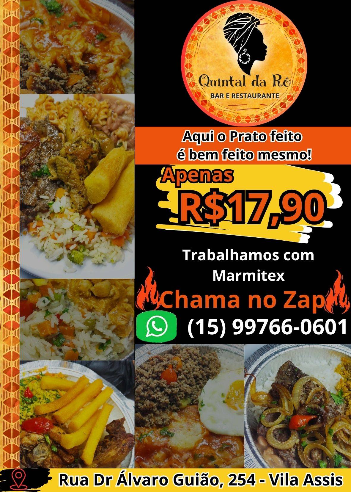 Bar e Restaurante Quintal da Rô cardápio