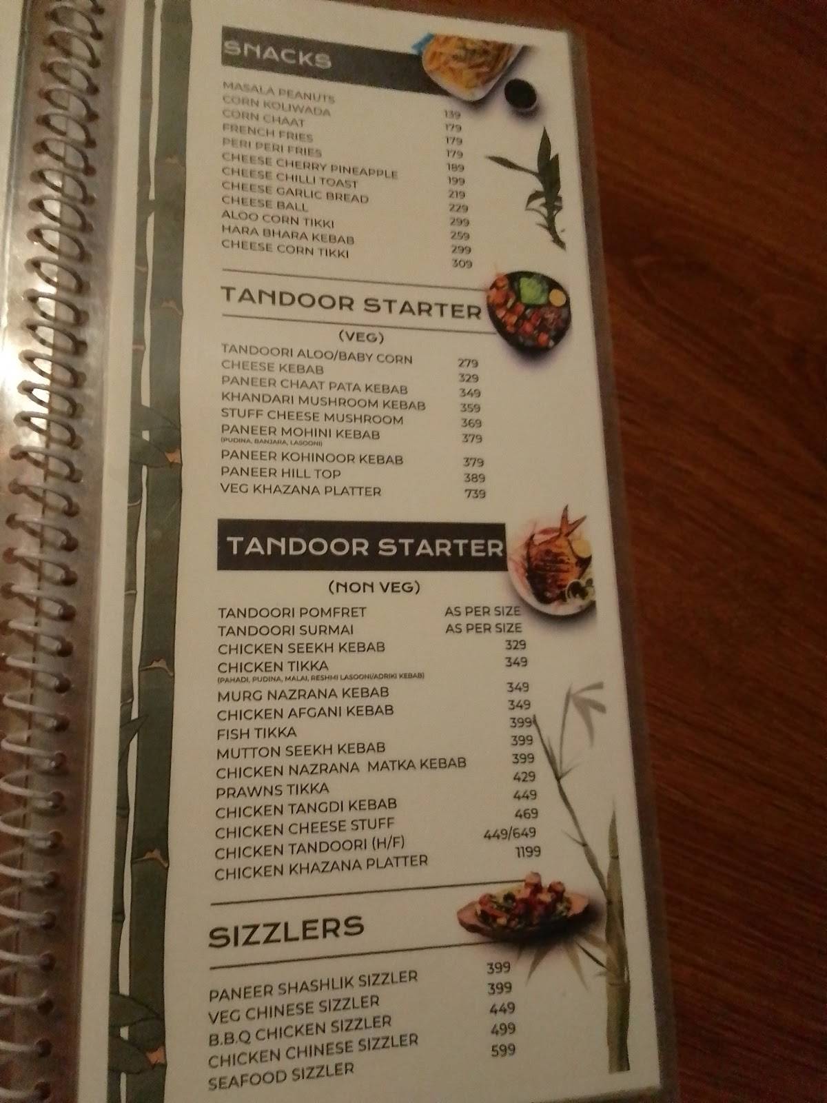 Baracco Alfresco. Bar. Banquets Multi Cuisine Restaurant menu