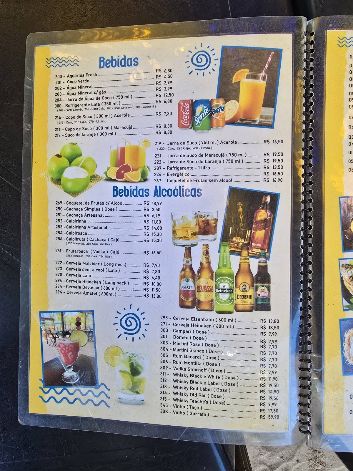 Barramar Santa Rita cardápio