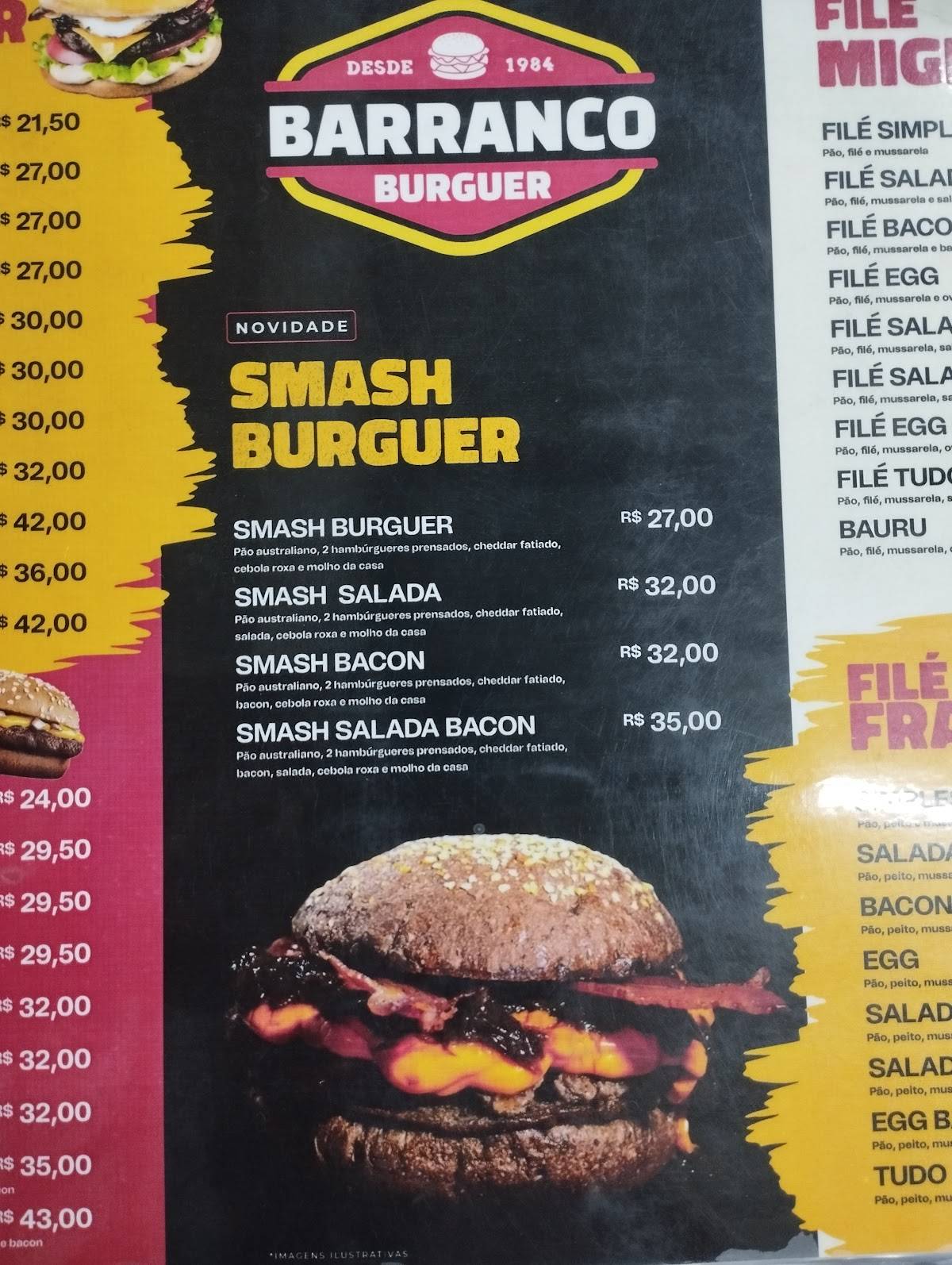Barranco Lanches cardápio