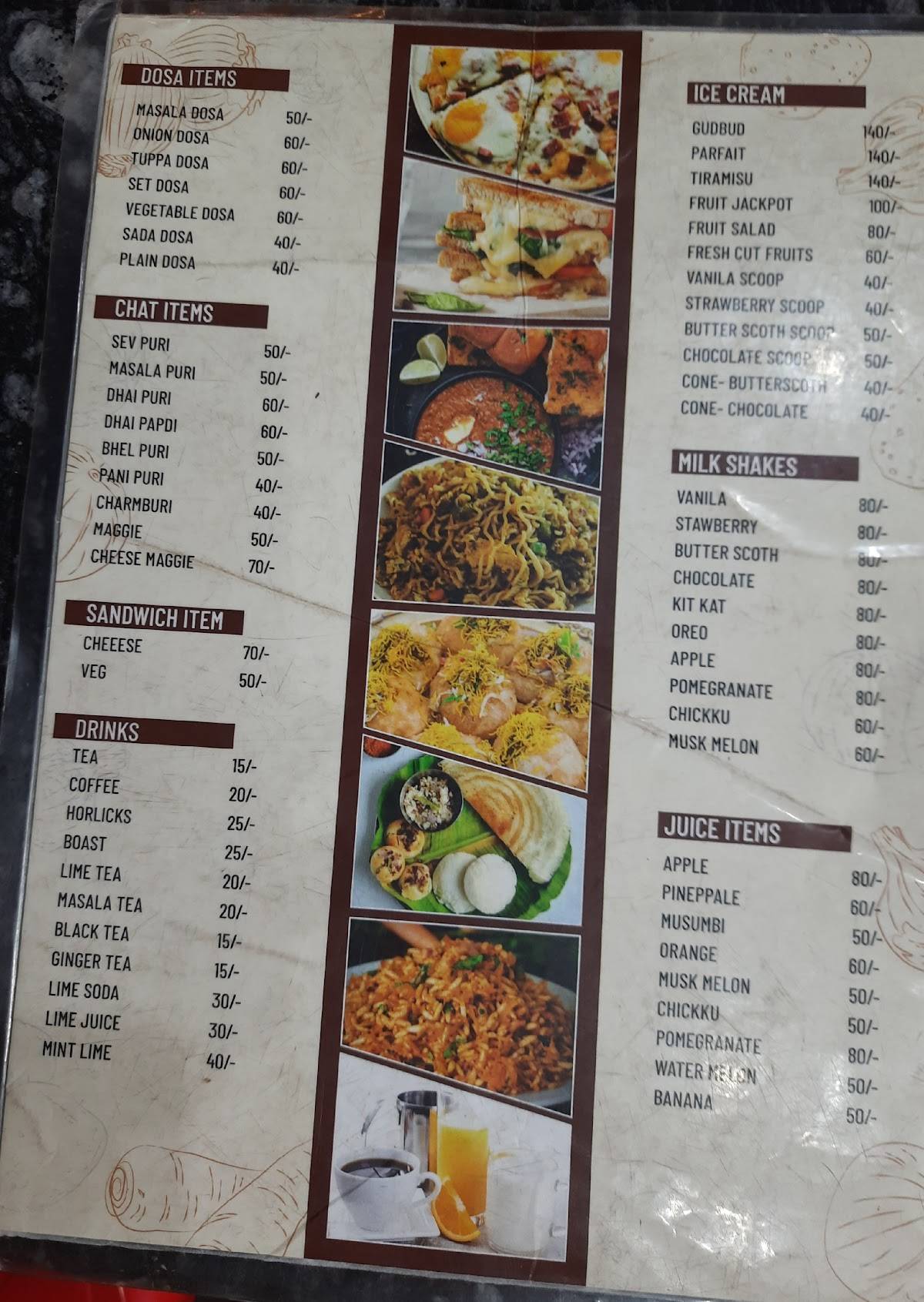 Basil Cafe menu
