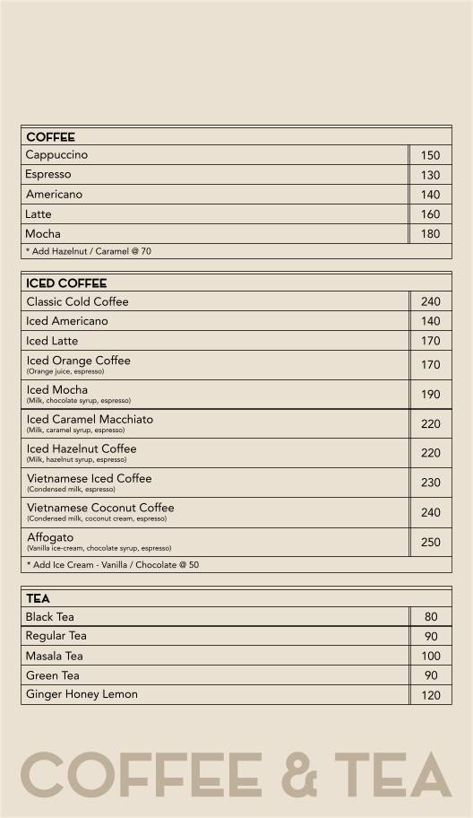 Beetroot Bistro menu