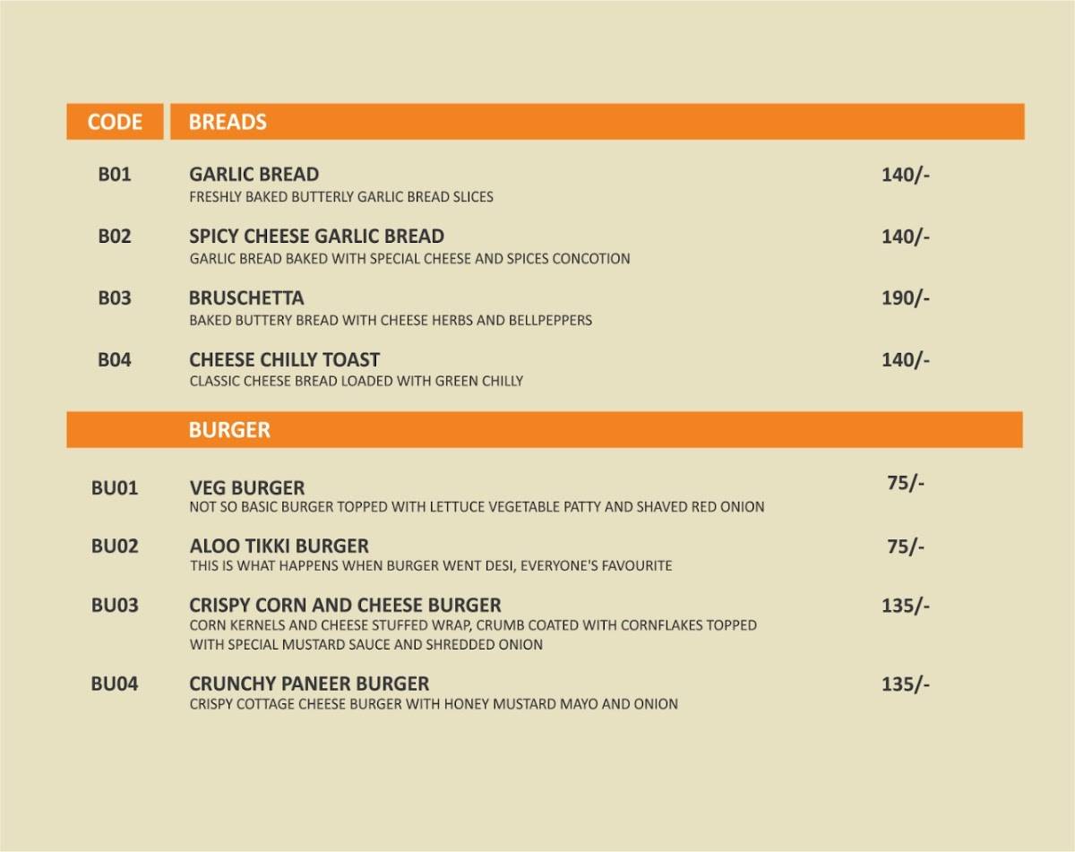 Bellpepper Restaurant menu