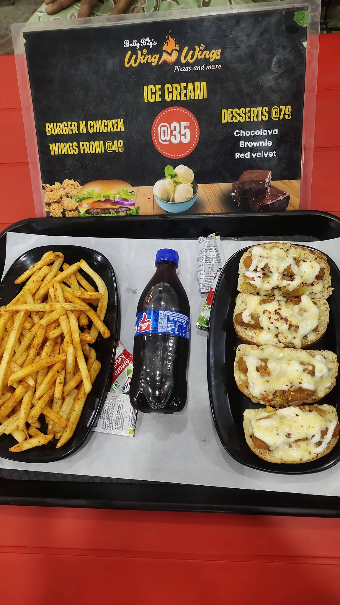 Belly Boys Wing n Wings menu