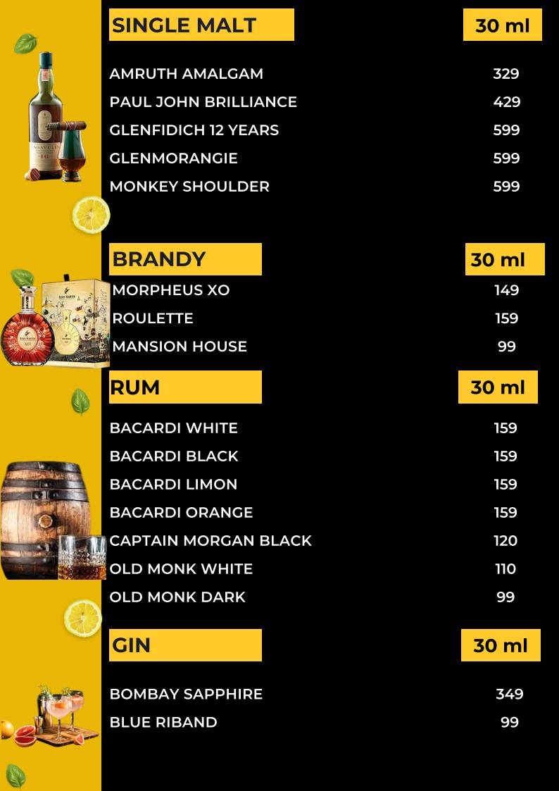 5C Resto Pub & Kitchen menu