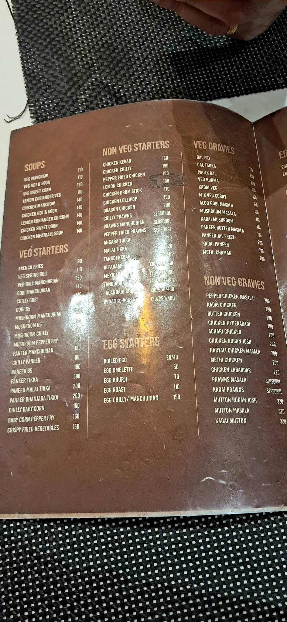 Mohabbat Desi Restaurant menu