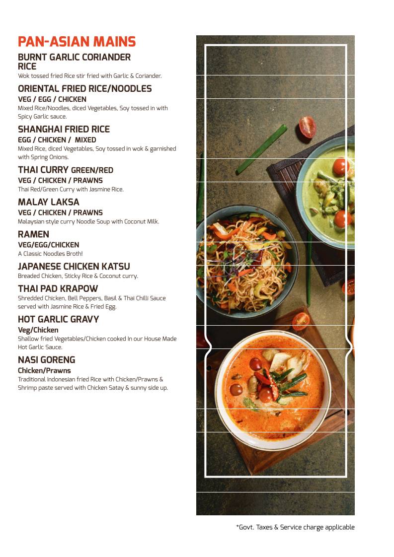 The Reservoire Koramangala menu