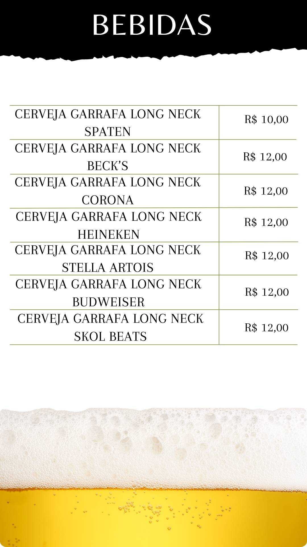 Best pub cardápio