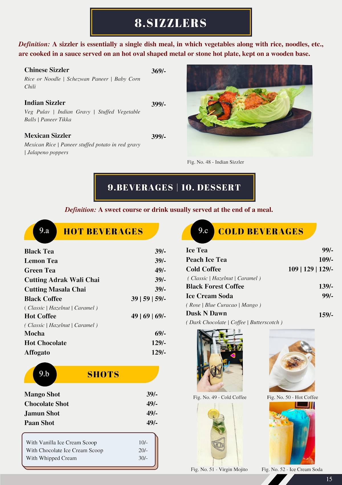 The 90s Café - Chapter 2 menu