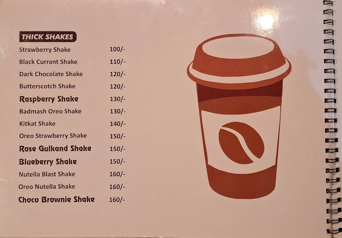Cafe unity menu