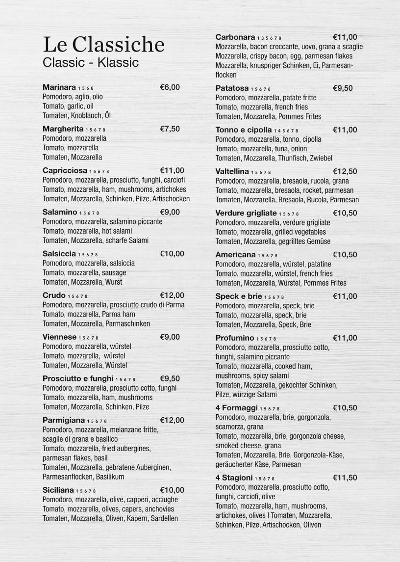 Menu di Cocobongo Bibione 