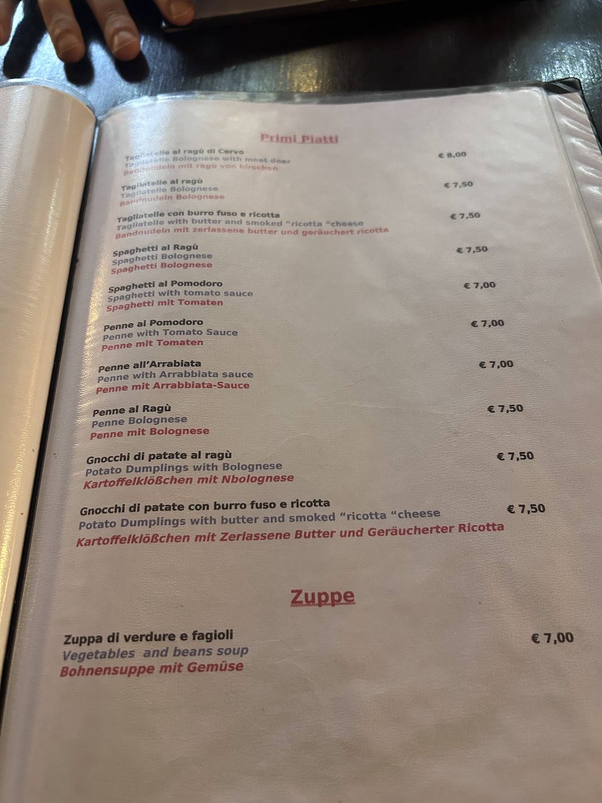 Menu di Bierstube Alleghe 