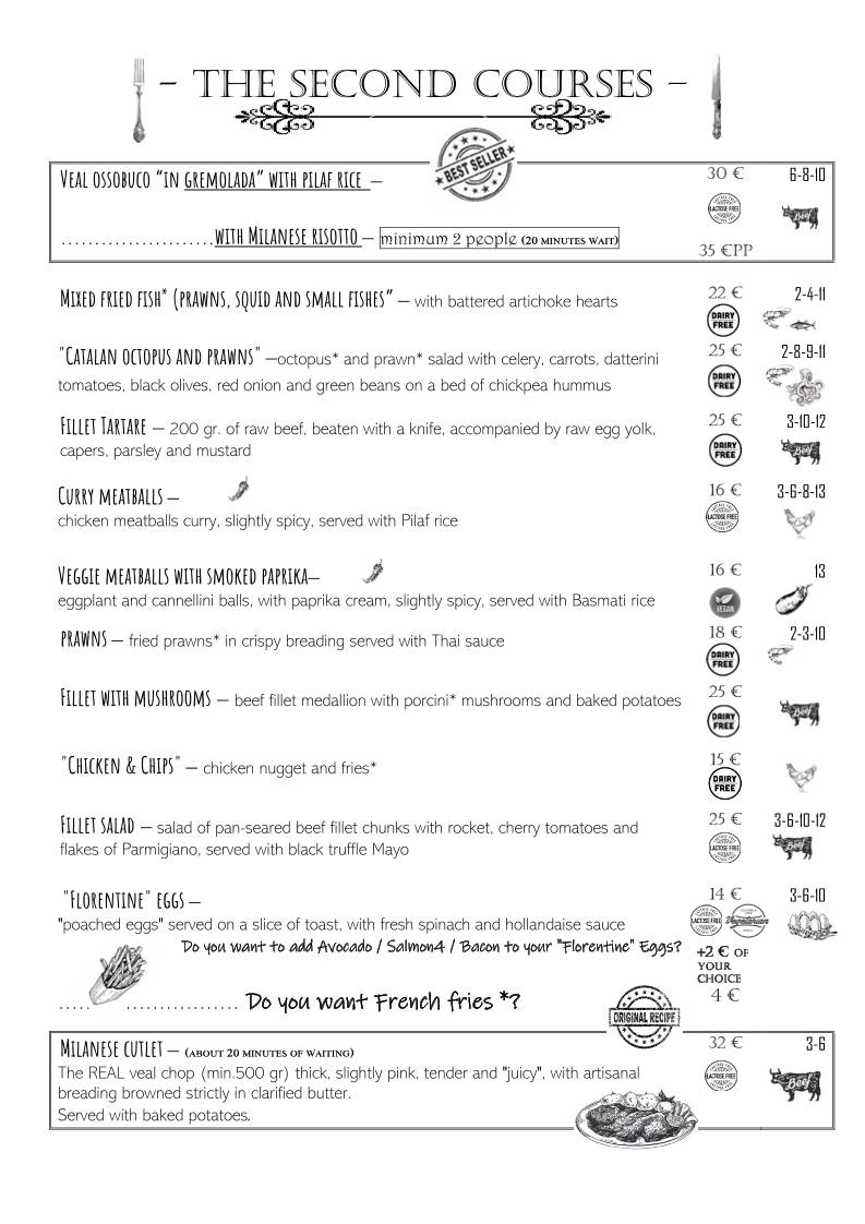 Menu di Bistrò 
