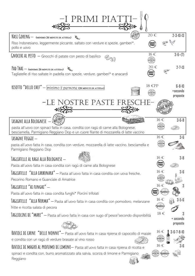 Menu di Bistrò 