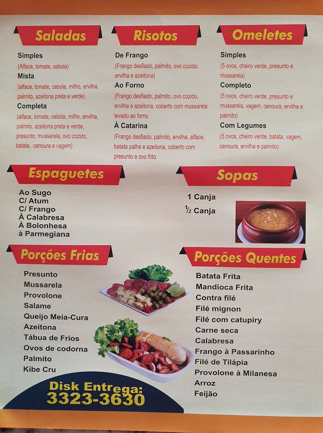 Boa Sorte Bar e Restaurante do Alcebíades cardápio