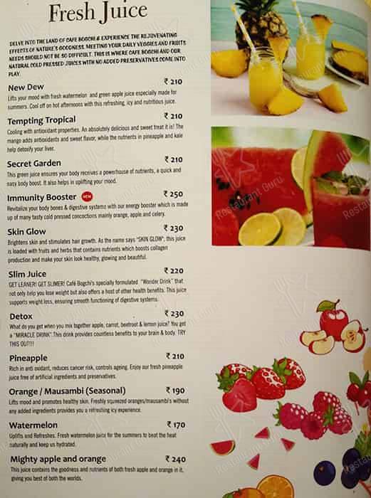 Cafe Bogchi menu