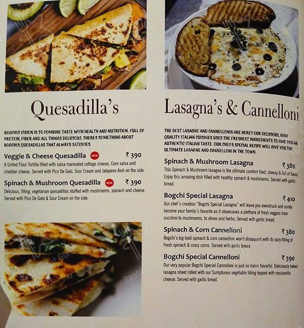 Cafe Bogchi menu