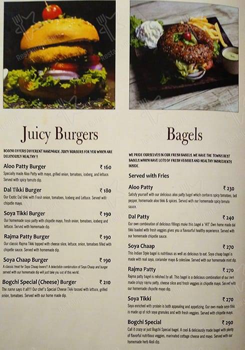 Cafe Bogchi menu
