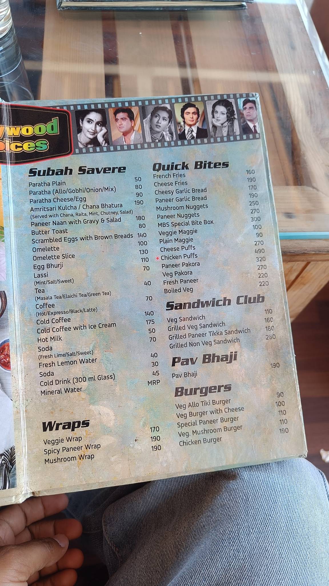 Bollywood Spices menu