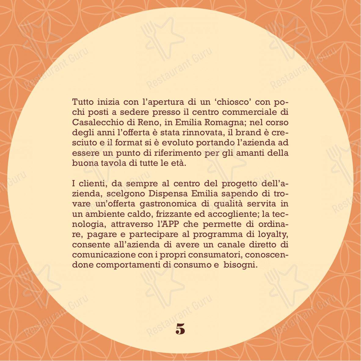 Menu bar per Dispensa Emilia I Gigli Campi Bisenzio ristorante