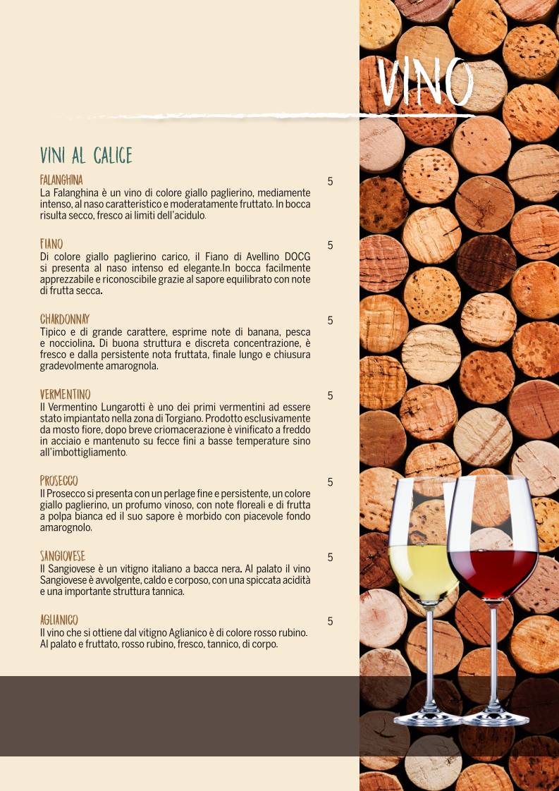 Menu di Pinterrè 